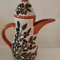 Handcrafted Ceramic Coffee Pot – Olive Branch Design