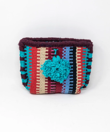 Woven Pouch with Teal Tessel