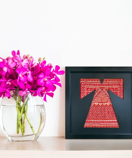 Hand-Embroidered Dress Home Decor