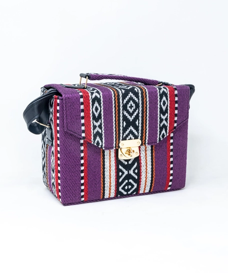 Bedouin Box Bag in Multi Color - Beige