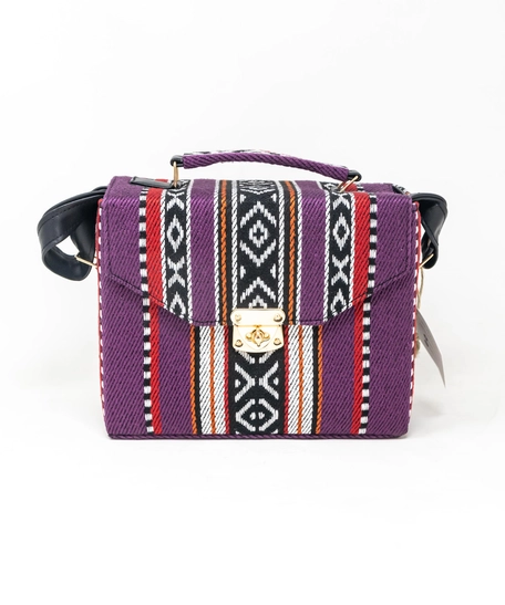 Bedouin Box Bag in Multi Color - Beige