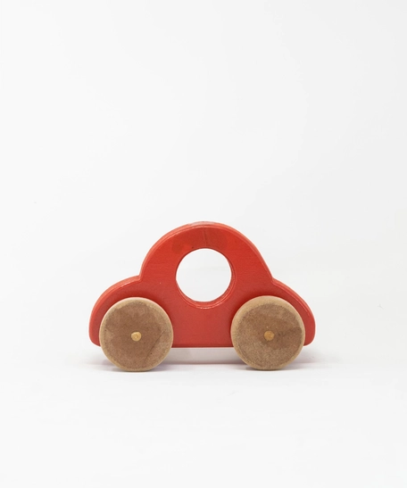 Wooden Red Car Toy