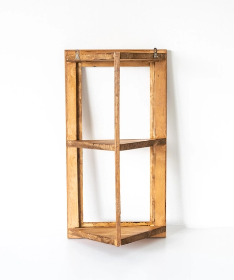 Wooden Corner Shelf and Frame