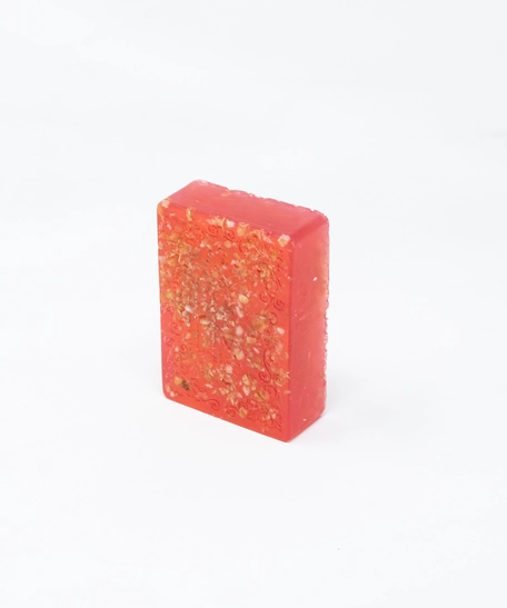 Red Glycerin Soaps Scented With Rose Oil