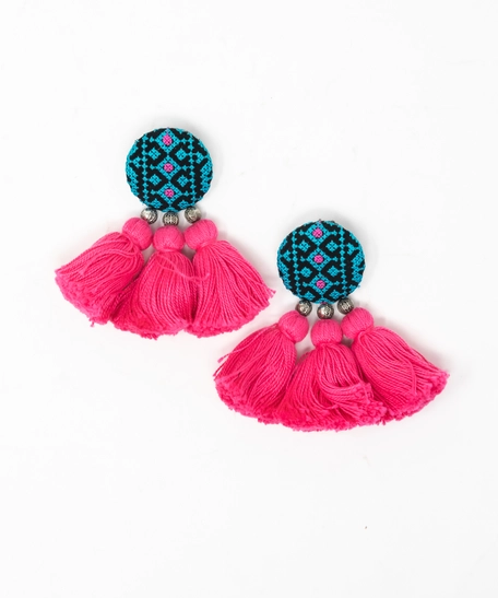 Tassel Earrings - Pink