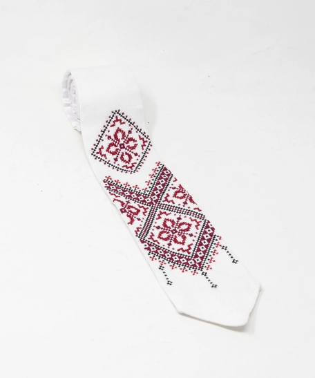 Embroidered Tie (Red)