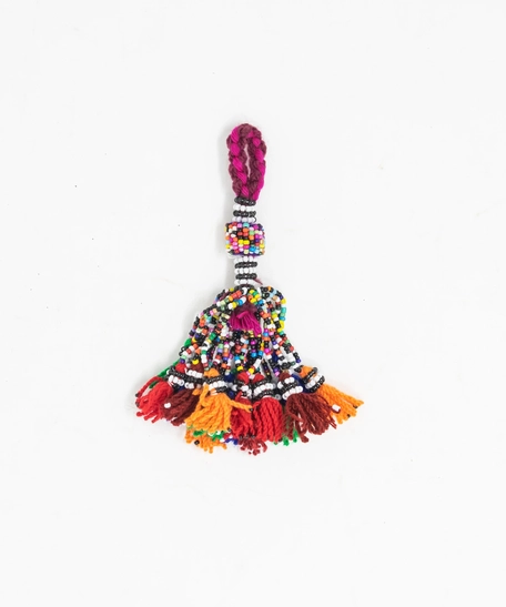 Handmade Keychain with Multicolor Tassels  