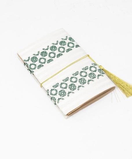 Large Notebook: Green Fabric Cover