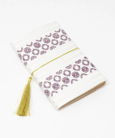Large Notebook: Purple Fabric Cover