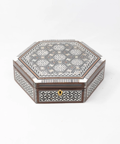 Hexagonal Wooden Box: Large