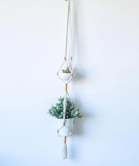 Double Knotted Macrame Plant Hanger 