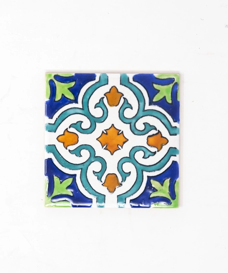 Decorative Ceramic Tile - Powder Blue Flower