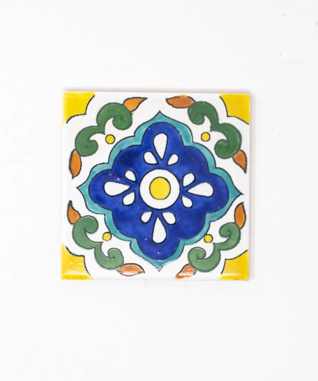 Decorative Ceramic Tile - Navy Blue Rhombus