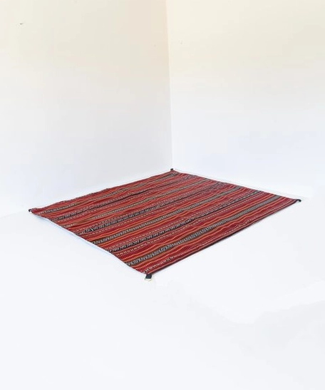 Beaded Picnic Blanket - Multicolor - Red and Green
