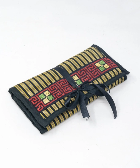 Embroidered Awning Strip Clutch