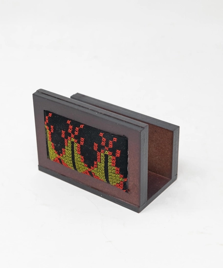 Red and Green Embroidered Cardholder - Small