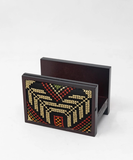 Beige Embroidered Cardholder - Large