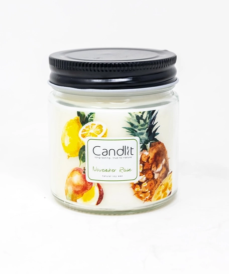Natural Soy Scented Candle - Medium - Melon