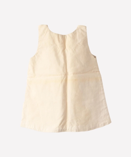 Naturally Dyed Toddler Dress - Beige Color