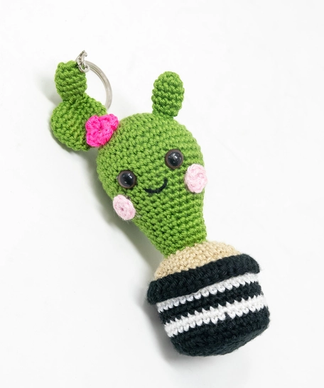 Cactus Pot Keychain