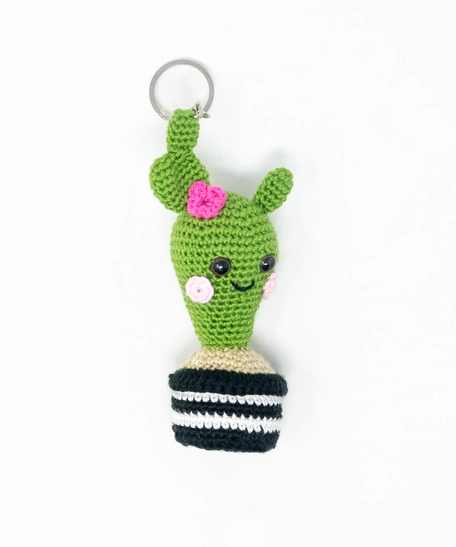 Cactus Pot Keychain