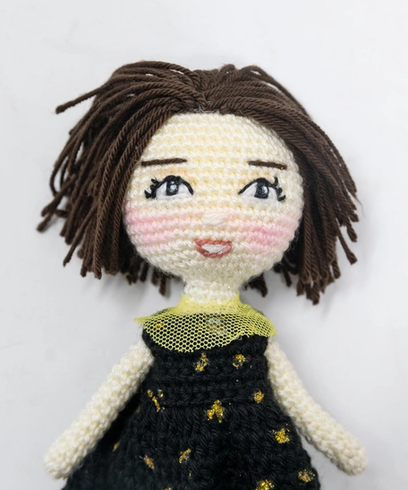 Amigurumi Crochet Brunette Doll