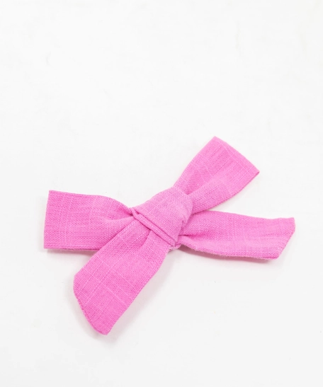 Two Bow Hair Clips - Multiple Colors - Pink