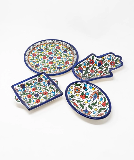 Hebron Authentic Ceramic Plates and Bowls Set