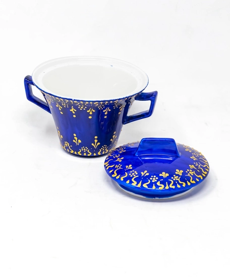Navy Blue Porcelain Serving Bowl