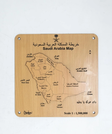 ديكور حائط خشبي - خريطة بلدان عربية - عُمان