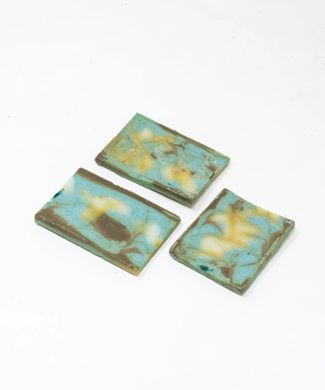 Set of Three Olive Oil Soap Strips - Blue