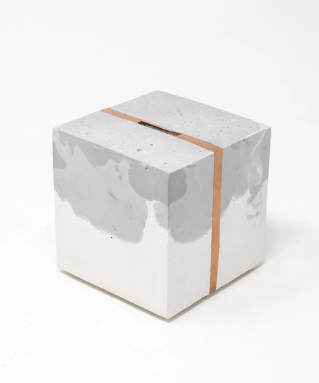 Cubic Concrete Money Saving Box