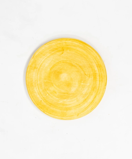 Set of Three Colorful Circular Ceramic Plates - First Set