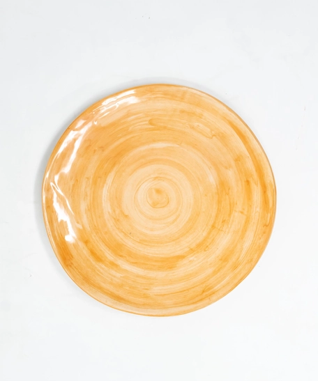 Set of Three Colorful Circular Ceramic Plates - First Set