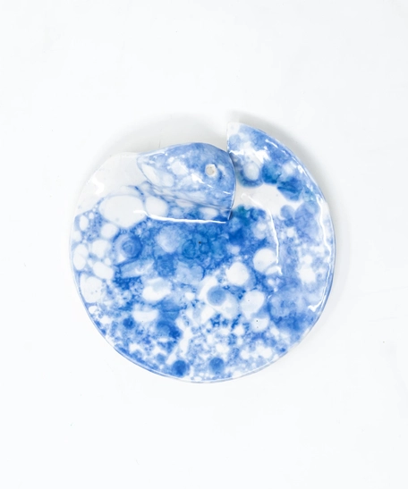 Blue and White Ceramic Incense Holder