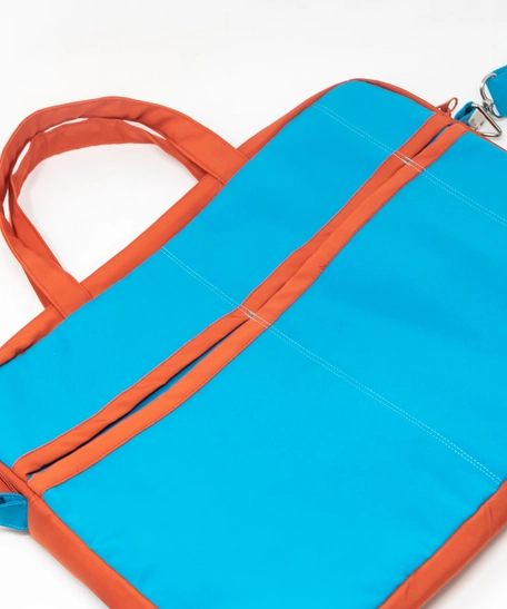 Handmade Laptop Bag with Strap - Multi Colors - Color (BLUE)