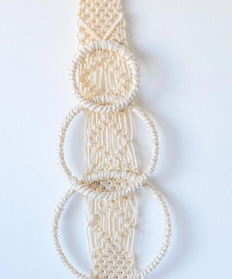 Macrame Towel Holder with Three Rings