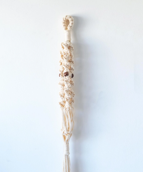 Three Ropes and Single Knotted Macrame Plant Hanger 