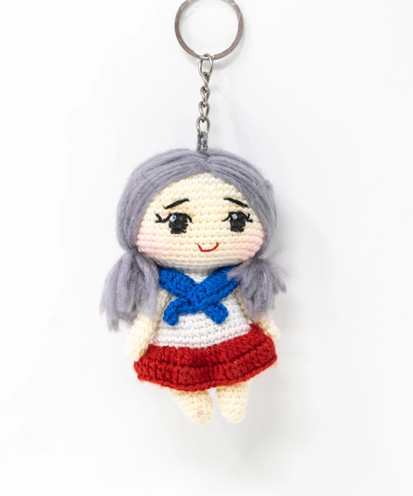 Amigurumi Crochet Doll Keychain
