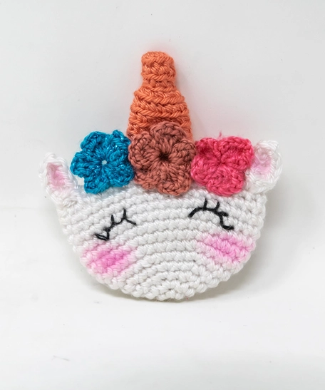 Amigurumi Crochet Unicorn Brooch