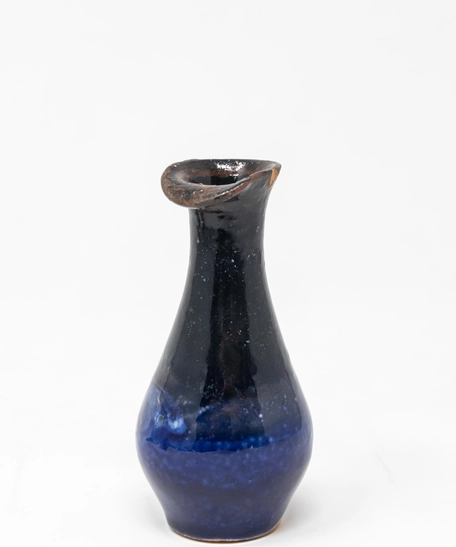 Small Ceramic Glazed Vase - Black