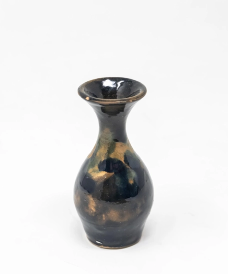 Small Ceramic Glazed Vase - Black