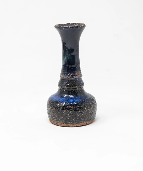 Small Ceramic Glazed Vase - Black