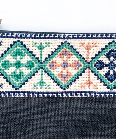 Palestinian Embroidery Makeup Bag - Cypress Tree