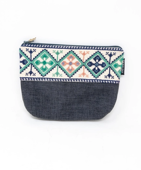 Palestinian Embroidery Makeup Bag - Cypress Tree