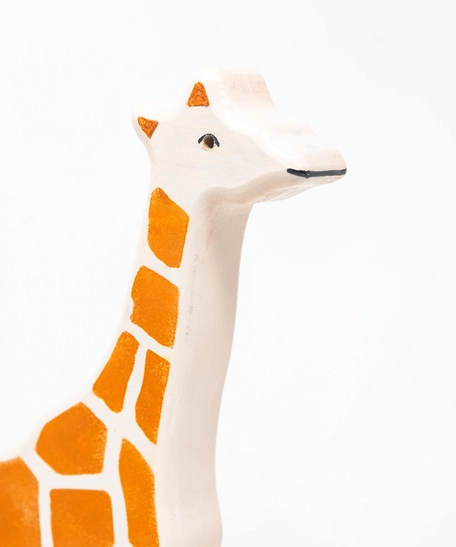 Giraffe Wooden Toy on Wheels