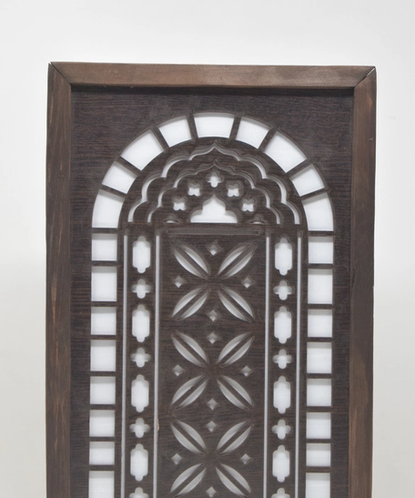 Wooden Lantern with Window Shape
