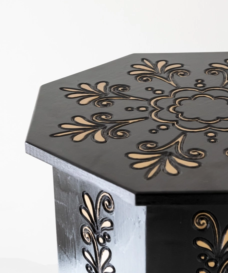 Decorated Wooden Table