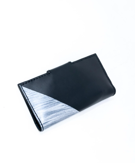 Black and Silver Genuine Leather Wallet