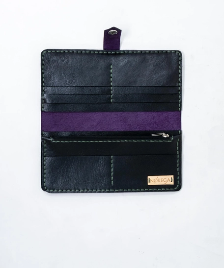 Purple Genuine Leather Wallet